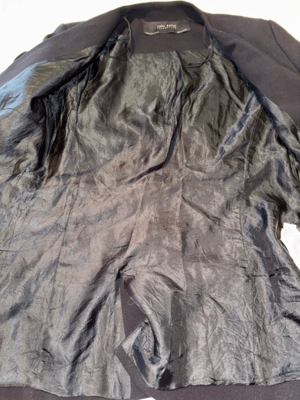Zara Black Open Front Women's Blazer - Picture 4 of 5